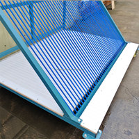 Chariot de stockage structurel de type harpe pour feuilles de verre, capacité de charge de 1 tonne par emplacement, espacement de 26 mm, rangement catégorisé