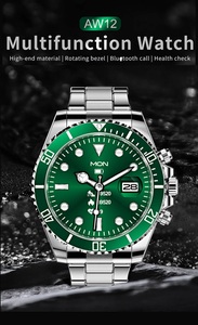 <span class=keywords><strong>2022</strong></span>ผู้ชายธุรกิจฟิตเนสสายโลหะสแตนเลส Aw12 Smartwatch รอบรูปร่างนาฬิกาสมาร์ทรอบหน้าปัด - Product Image 5
