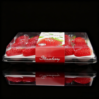 Caja de Plástico Transparente Reciclable y Ecológica de Grado Alimenticio PET, Personalizable, Tipo Blister, para Frutos Secos, Contenedor de Plástico Tipo Concha para Marca