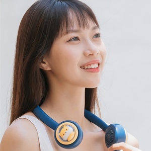 New Trending Wholesale <b>USB</b> 1800mAh Rechargeable Bladeless <b>Fan</b> <b>Mini</b> Lazy Hanging NeckFan - Product Image 5