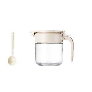 Seasoning Bottle With Spoon Clip On Lid Moisture Proof <b>For</b> Solid Condiments <b>Kitchen</b> <b>Storage</b> <b>Jar</b> - Product Image 1