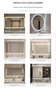 2025 OEM Juerte Moderno Conjunto de Muebles de Baño de Madera Maciza con Espejo, Lavabo, Grifo y Gabinete con Desagüe de Cobre - Muebles de Dormitorio de Gran Venta - Product Image 4