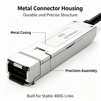 Kabel DAC QSFP-DD ke QSFP 400G untuk Server NIC Storage Array Rack to Rack Switch Uplink Koneksi Tembaga Pasif
