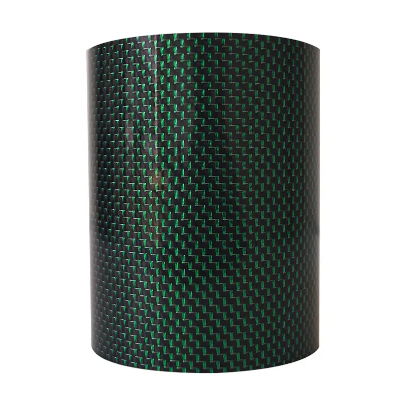 На заказ 3K тонкозернистая цветная трубка из углеродного волокна зеленая трубка из углеродного волокна
