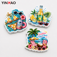 Autocollants PVC personnalisés pour fête estivale, résistants aux intempéries, découpés, pour planche de surf, autocollant adhésif pour l'été