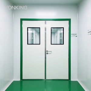 Porta per Camera Bianca Ospedaliera a Doppia Anta in Acciaio per Farmacia con Serratura Standard Europea - Fornitore - Product Image 2