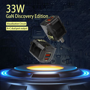 Trasparente nero PD 33W tipo-C adattatore del caricatore del telefono USB tipo C caricabatterie veloce da parete di ricarica per IPhone 14 per Samsung <span class=keywords><strong>Galaxy</strong></span> - Product Image 3