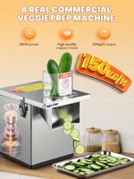 Elektrische groentesnijmachine van roestvrij staal, aardappelgolf-snijder, golvende friet-snijder met geluidsreductie