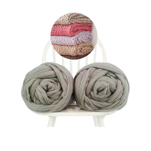 Gratuit un échantillon 1/0.04NM 100% laine douce pour la peau fil de chenille bandes de cheveux grossiers roving géant - Product Image 4