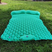 Matelas de camping gonflable pour deux personnes, tapis de pique-nique pliable résistant à l'humidité, TPU imperméable et confortable