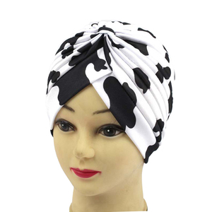 Casquette de <span class=keywords><strong>chimiothérapie</strong></span> femmes musulmanes bas chapeau Bandanas plissé impression Turban été couvre-chef écharpe - Product Image 4