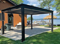Pergola Motorisierter Patio Aluminium wasserdichte Gartenmöbel Außendach Schauroberfläche Pergola Bioclimatique