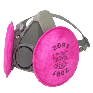 Stok pabrik masker Respirator debu setengah wajah 6200 dengan Filter 2091 untuk industri minyak konstruksi - Product Image 1