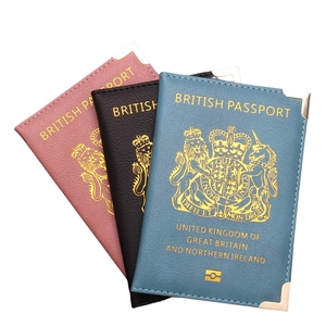 Couverture de passeport britannique en cuir PU couverture de passeport de Grande-Bretagne pour <span class=keywords><strong>voyage</strong></span> de <span class=keywords><strong>voyage</strong></span> porte-passeport britannique cadeaux de Promotion - Product Image 2