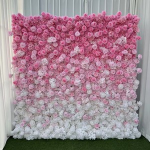 Vibrant Multi Tone Silk Flower <b>Wall</b> <b>Panel</b> For Bridal Shower Salon And Photography Layout - Product Image 3