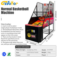 Machine de jeu de basket-ball pliable en métal et plastique à monnayeur, interface anglaise, pour enfants et adultes, prix de gros