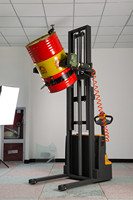 Capacité de charge 350 kg, hauteur de levage 3 m, élévateur hydraulique électrique pour fûts d'huile en acier et en plastique