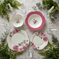 Service de table en porcelaine fine 24 pièces pour 6 personnes, design moderne, cadeaux d'affaires