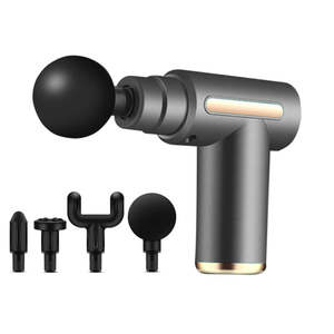 Mini Pistola de Masaje Eléctrica Portátil de Mano, Motor de 1200-3200 rpm, 4 Cabezales de Masaje, Batería de 1500 mAh, Masajeador Corporal de Percusión Muscular para Brazos - Product Image 1