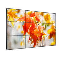 Écran vidéo mural LCD matriciel 55 pouces à cadre ultra-fin, moniteur de raccordement commercial pour solution de salle de contrôle