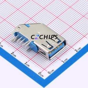 USB30-05-T3-BL USB Connector Through hole Component (THT) Connector Type-A Female Side Insert - Product Image 1