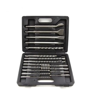 Set di 17 Pezzi di Scalpelli in Acciaio al Carbonio <span class=keywords><strong>e</strong></span> Punte da Trapano <span class=keywords><strong>SDS</strong></span> Plus per Muratura, per Calcestruzzo <span class=keywords><strong>e</strong></span> Granito - Product Image 1