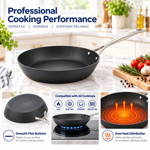 Padella in Acciaio Rinforzato D20CM D24CM D28CM con Superficie Resistente all'Usura per Cucine <span class=keywords><strong>di</strong></span> Hotel, Personalizzabile con il Tuo Marchio - Product Image 3