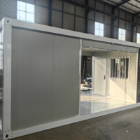 Conteneur mobile préfabriqué de luxe de 20 pieds, panneau sandwich de haute qualité en acier pour bureaux, maisons, hôtels, cuisines, magasins