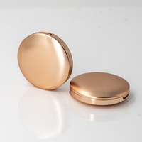 Mini récipient de poudre compact vide 2/4/12ml rond en plastique petit classique or Blush conteneur emballage étui de poudre de maquillage
