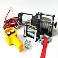 Treuil électrique robuste en acier pour 4x4 avec câble en acier, commande sans fil, 12V 24V, 12000lbs, pour camions tout-terrain 4x4