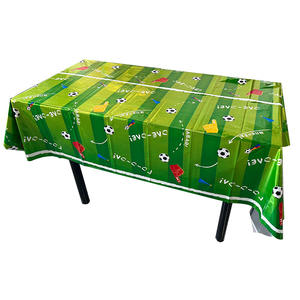 Mantel Desechable Verde con Temática de Fútbol al por Mayor, con Rayas de Campo de Fútbol, para Fiesta de Cumpleaños de Niños, Evento al Aire Libre Individual - Product Image 2