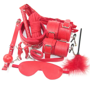 10 Stuks Fetisj Kits Bedbeperkingen Pluche Pu Sexy Flirten Alternatieve Speelgoed Gebonden Bdsm <span class=keywords><strong>Bondage</strong></span> Pak Volwassen Seksspeeltje Voor Vrouwen - Product Image 5