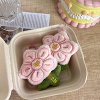 Porte-clés en peluche Fleur de la Prospérité Créative, Breloque de sac Poupée Fleur Porte-Bonheur Réaliste, Pendentif de sac à dos Tendance, Cadeau pour Meilleurs Amis