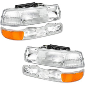 ชุดไฟหน้ารถยนต์ OE AURON สำหรับ Chevrolet Silverado ปี 1999-2002 สีขาว 6000K 6000 ลูเมนส์ 12V 55W แบบเสียบใช้งานได้ทันที ใหม่ รับประกัน 1 ปี สำหรับการติดตั้งเพิ่มเติม/อัปเกรด - Product Image 2