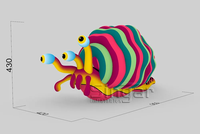 Ballon publicitaire géant gonflable lumineux LED de 9,5 m en forme d'escargot, modèle animal gonflable pour événements extérieurs