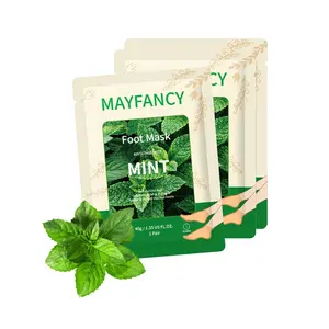 MAYFANCY หน้ากากแบบลอกเท้าได้สำหรับผู้หญิงผู้ใหญ่,มาส์กหน้าผิวสตรีออร์แกนิกช่วยขัดผิวให้สดชื่นอายุ3ปี