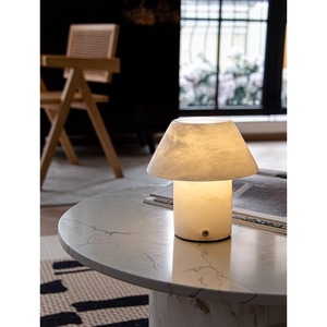 Spanish Marble Table <b>Lamp</b> Led <b>Touch</b> Control Cordless Battery Powered Ambient Lighting Designer Style Bedroom <b>Bedside</b> - Product Image 1