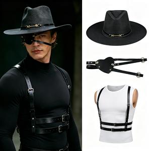 Conjunto de Accesorios de Vaquero <span class=keywords><strong>del</strong></span> <span class=keywords><strong>Oeste</strong></span> para Disfraces de Halloween, Fiestas Temáticas, Actuaciones en Escenario, Disfraces de Televisión y Cine - Product Image 1