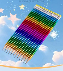 4 in 1 <b>Lead</b> Colored Rainbow High Quality Colour Pencils Laser Barrel for School Custom Promotional Gifts - Product Image 6