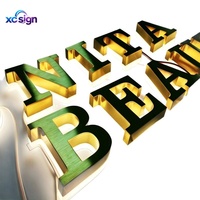 Enseigne lumineuse personnalisée haut de gamme avec logo rétroéclairé IP65 LED Métal 3D Transformateur CA Compatible HomeKit Télécommande XC SIGN Garantie 1 an Bâtiments Magasins