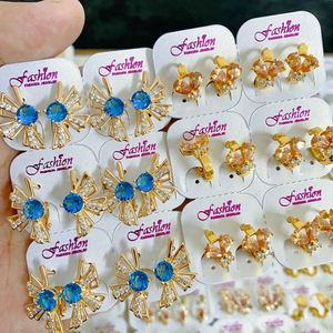 Fashion Light Luxury <b>Earrings</b>, Copper Gold-plated Ear Rings with Zircon Triangular Heart-shaped Ear Buckles and <b>Stud</b> Accessories - Product Image 4