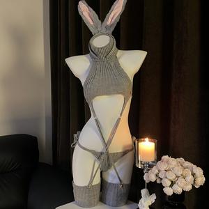 Combinaison sexy transparente à col montant rétro, style <span class=keywords><strong>pull</strong></span> dos nu, pour femme, inspirée des célébrités d'Internet, lingerie <span class=keywords><strong>COS</strong></span> - Product Image 2