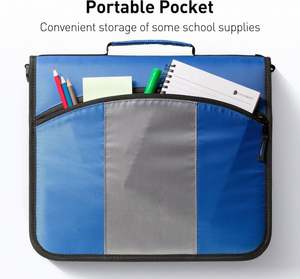 Carpeta con Cierre de Cremallera y Anillas en D de 4 Pulgadas, con Capacidad para 800 Hojas, 5 Compartimentos, Muestra Gratuita, Certificación BSCI - Product Image 6