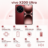 Smartphone 5G vivo X200 Ultra, neuf, original, processeur octa-core, écran AMOLED 6,82 pouces 120 Hz, double SIM, triple caméra 200 MP, téléphone portable intelligent 5G