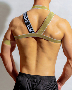Harnais élastique pour hommes <span class=keywords><strong>Lingerie</strong></span> sexy de bondage avec brassard, bretelles, anneau de jambe, costume de scène - Product Image 5
