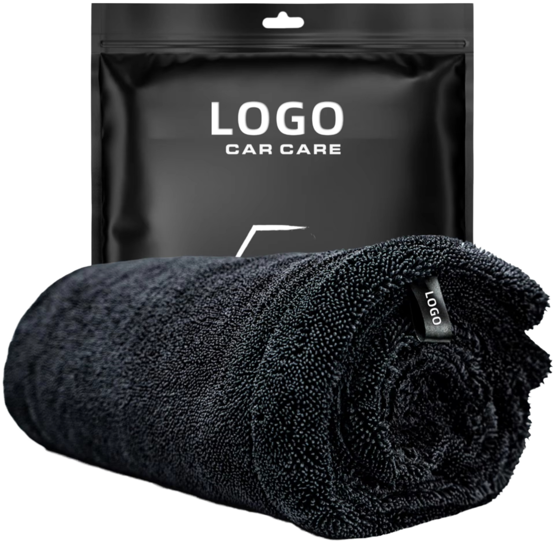 Factory Wholesale Custom Logo Twisted Loop Quick-Dry Eco-Friendly Lint-Free Premium Microfiber Car Wash Towels Car Care