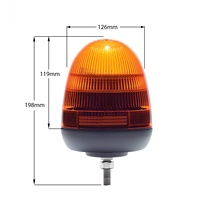 Lampu Peringatan Kendaraan Darurat SUMBEX OEM/ODM DC 12V ECE R65 Rotating Amber LED Flashing Beacon untuk Truk Model SM802EP 19W