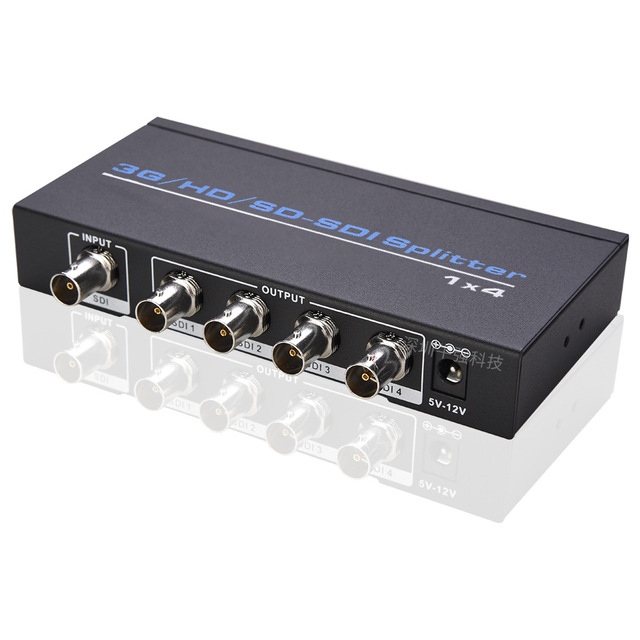 4 Channel 3G SDI 1*4 Splitter 1x4 SD HD 3G SDI Video Converter Splitter 1x4
