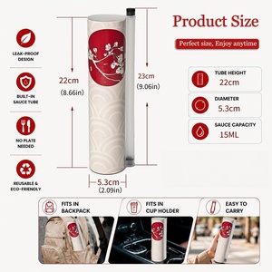 Conteneur en carton pour restaurant Suka Sushi Roll, cylindre pour sashimi, tube en papier à ouverture facile, emballage alimentaire - Product Image 3