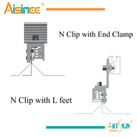 Système de montage solaire : Clip N pour support de toit métallique solaire, pieds en L ajustables, support de toit solaire à installation rapide |   Art Sign